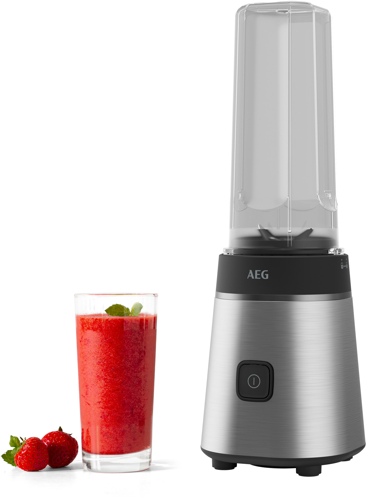 AEG Deli 3 SB3-1-2ST MiniMixer 300 W mit 0,6 Liter Trinkflasche - Kochgeräte & sonstiges