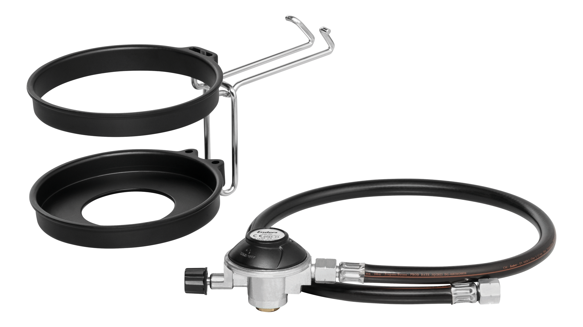 Enders Kartuschenhalter-Set inkl. Gasschlauch und Regler 50 mbar für Gasgrill Urban II / Explorer