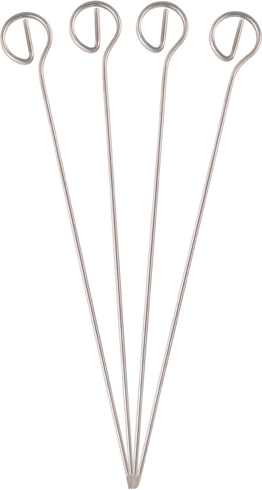 Metaltex Schaschlikspieße aus Edelstahl 4 Stück 22