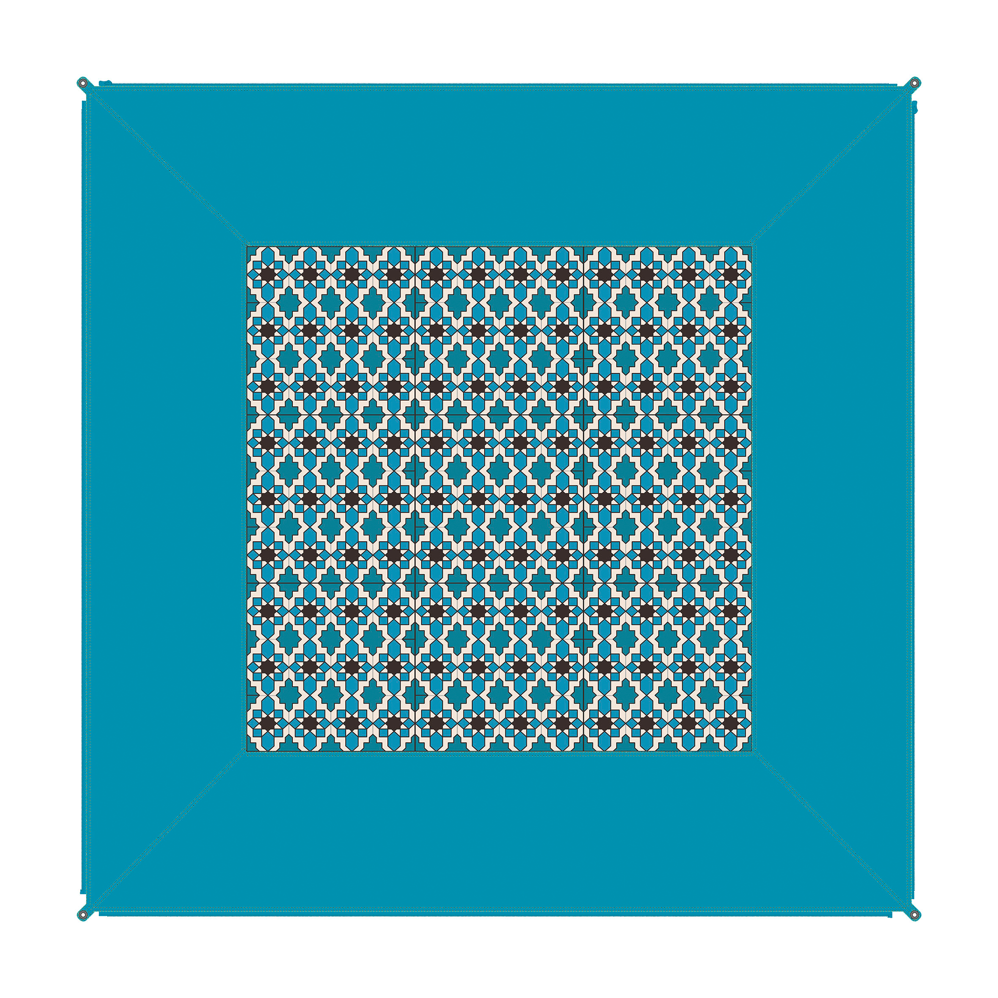 Bent verbindbarer Teppich Zip Carpet 250 x 250 cm Karibik