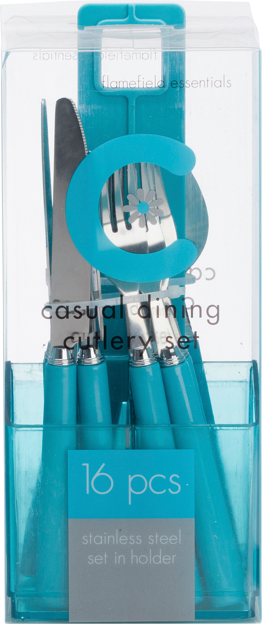 Flamefield Aqua Granite Cutlery Set Besteckset 16-teilig blau - Campingbesteck