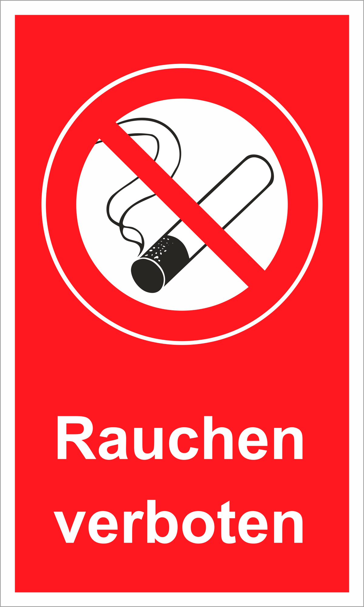 Schütz Rauchen verboten Straßenschild 250 x 150 x 0,7 mm