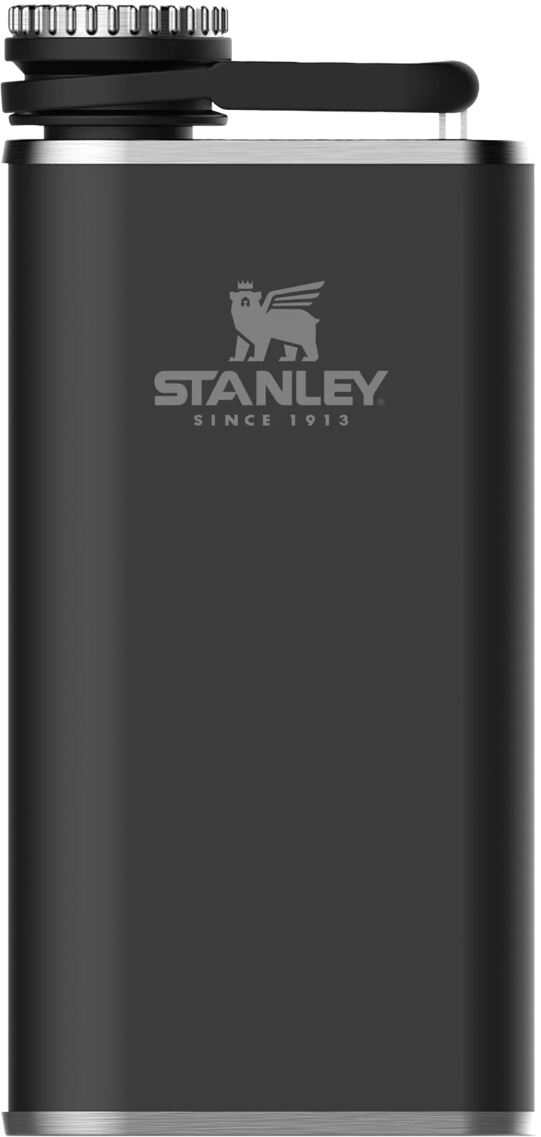 Stanley Flachmann Classic Easy Fill Wide Mouth Flask 230 ml Matte Black Pebble - Trinkflaschen von Stanley 1913