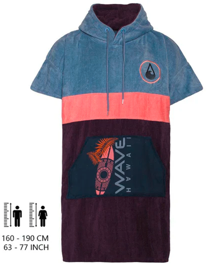 Wave Hawaii Cotton Velours Kiholo Unisex Poncho