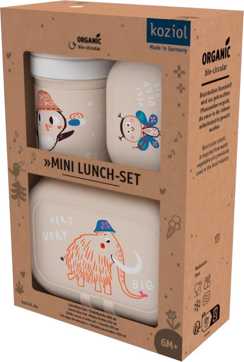Koziol Trinkflasche und Lunchboxset 3-teilig
