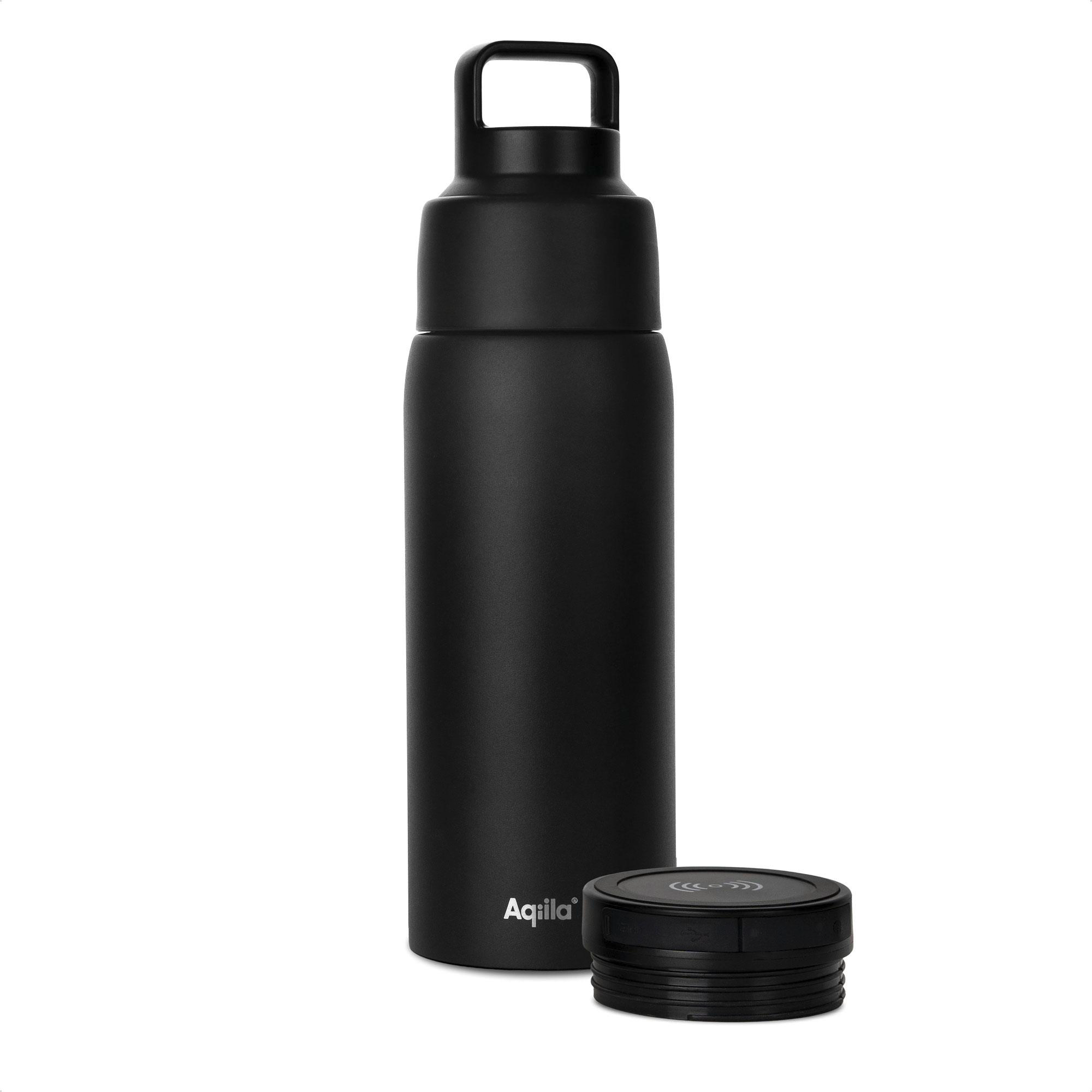 Aqiila Powerbottle BO5 Trinkflasche 600 ml mit Powerbank 5000 mAh, 15 W und IPX4
