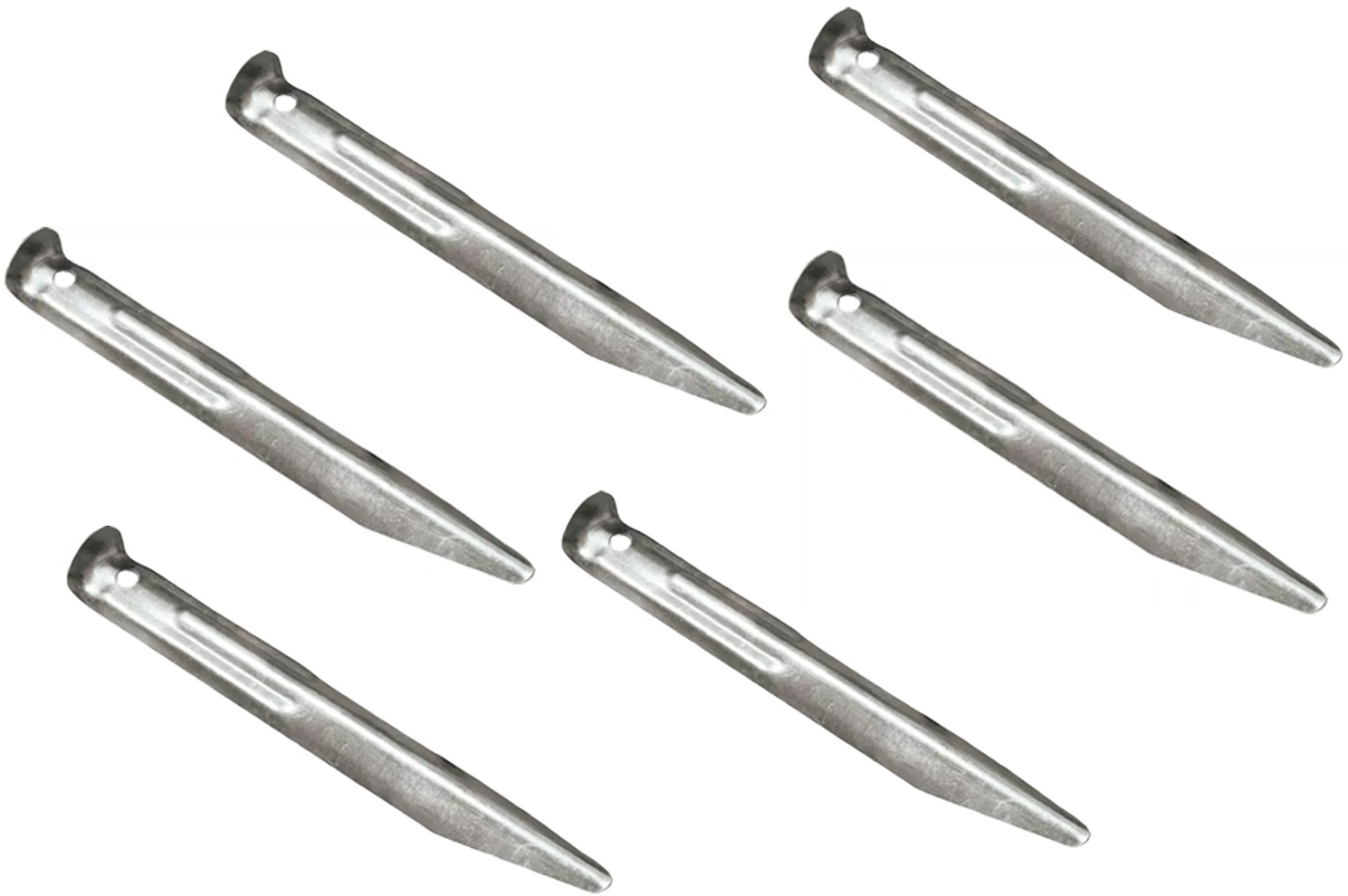 High Peak Stahl Hering 6er Pack 18 x 2,2 cm silber - Zeltheringe & Abspannmaterial