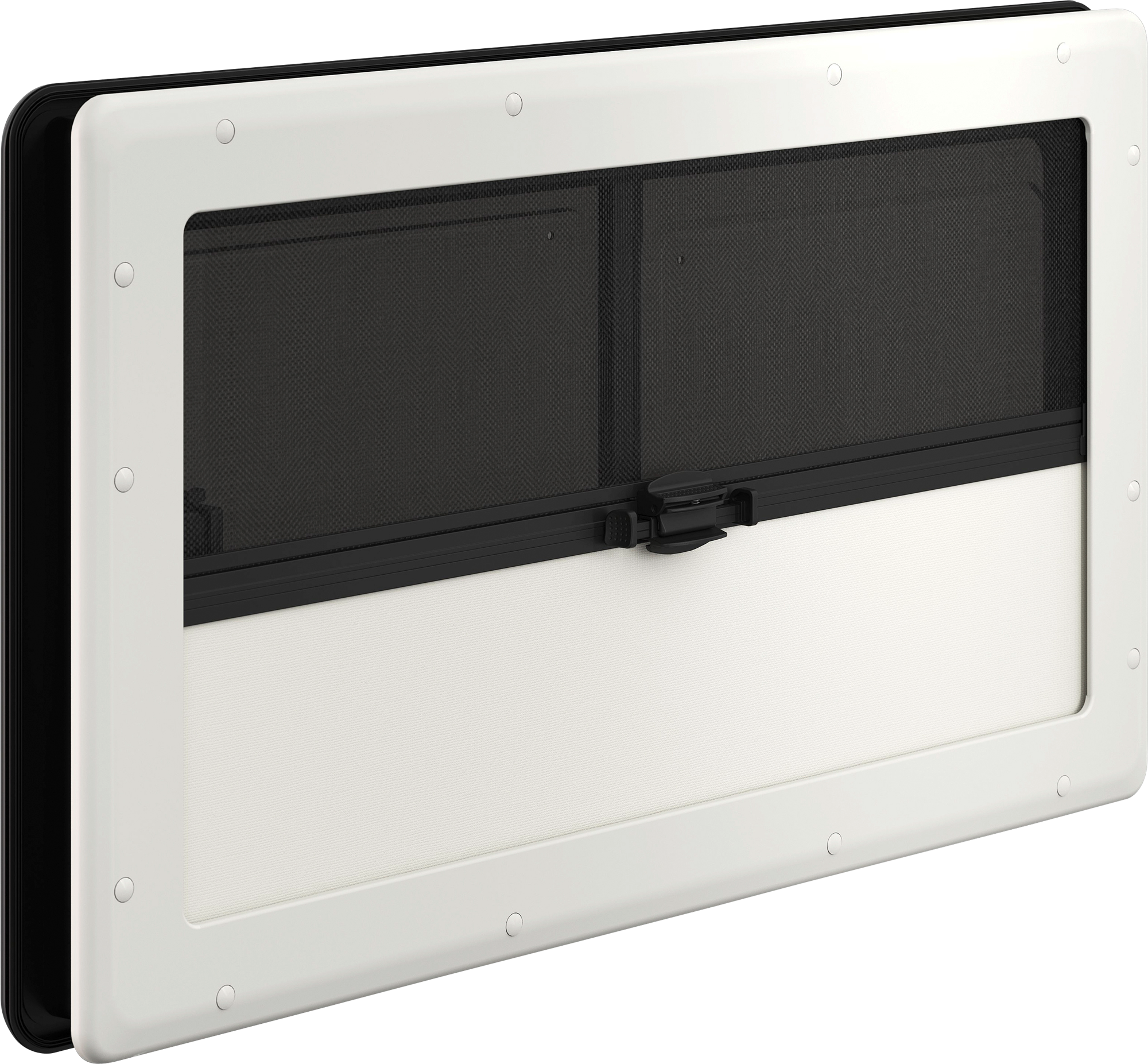 Dometic PUR-Win S10 Schiebefenster doppelte Acrylverglasung mit integriertem Rollo und Fliegengitter weiß 500 x 450 mm - Fenster