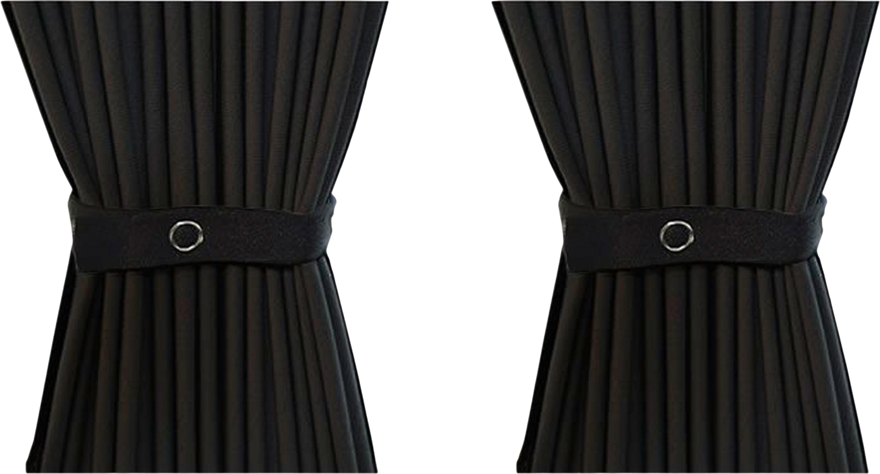 Kiravans Vorhang Set 2 teilig für VW T5/T6 Heckklappe mit Scheibenwischer Standard schwarz | 05060560682738