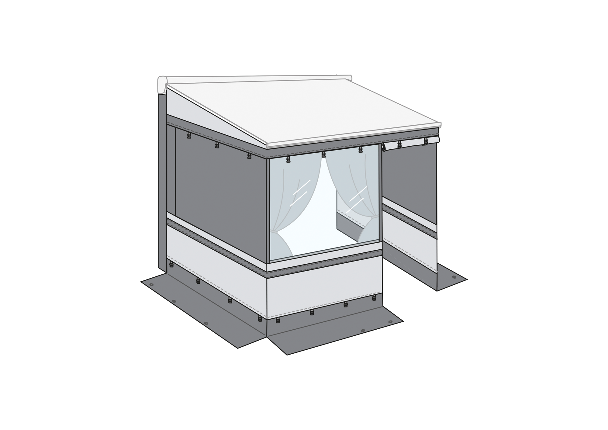 Fiamma F45s Privacy Room Light Van 260 Markisenvorzelt