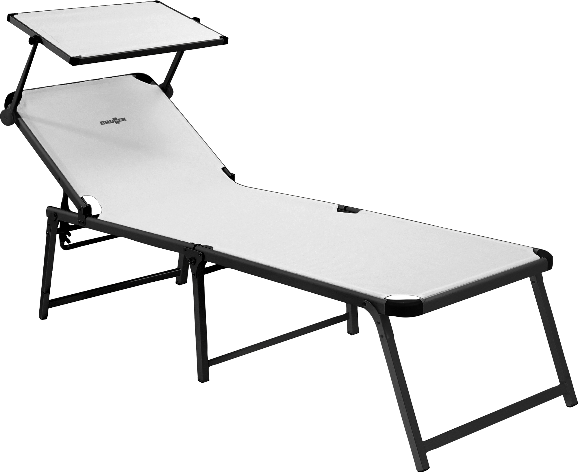 Brunner Marbella High Sonnenliege mit Sonnenschutzdach 198 cm