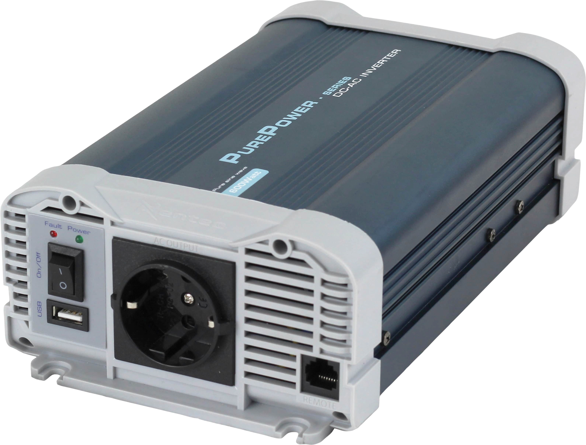 Xenteq PurePower Wechselrichter 12 V DC - 230 V AC 600 Watt reine Sinuswelle mit App-Funktion - Wechselrichter & Spannungswandler