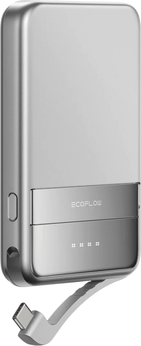 EcoFlow Magnetische Powerbank RAPID 5.000 m Ah silber