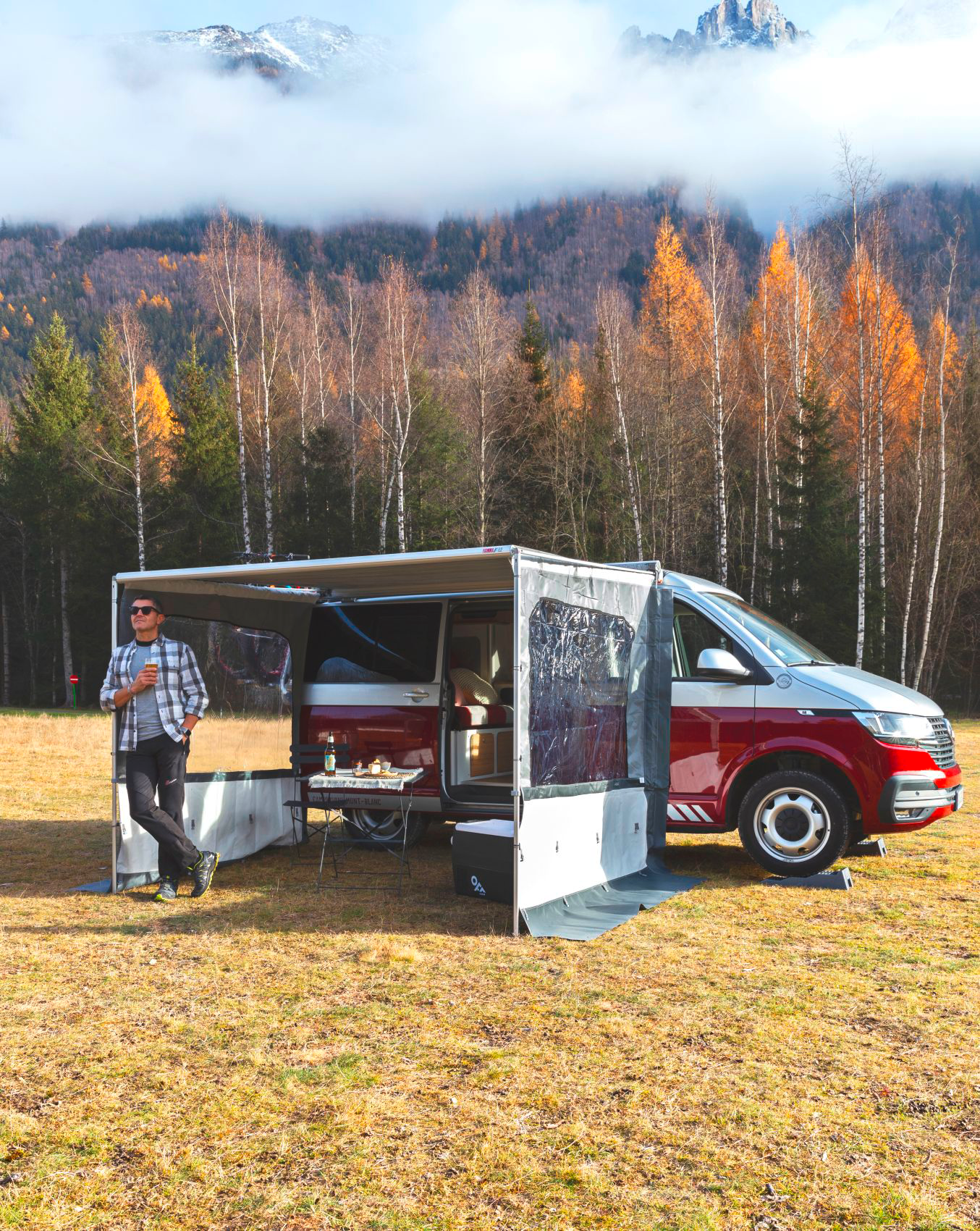 Fiamma Side W Pro Van Seitenwand für Fiamma F43 Van 270 cm Markise mit Auszug 225