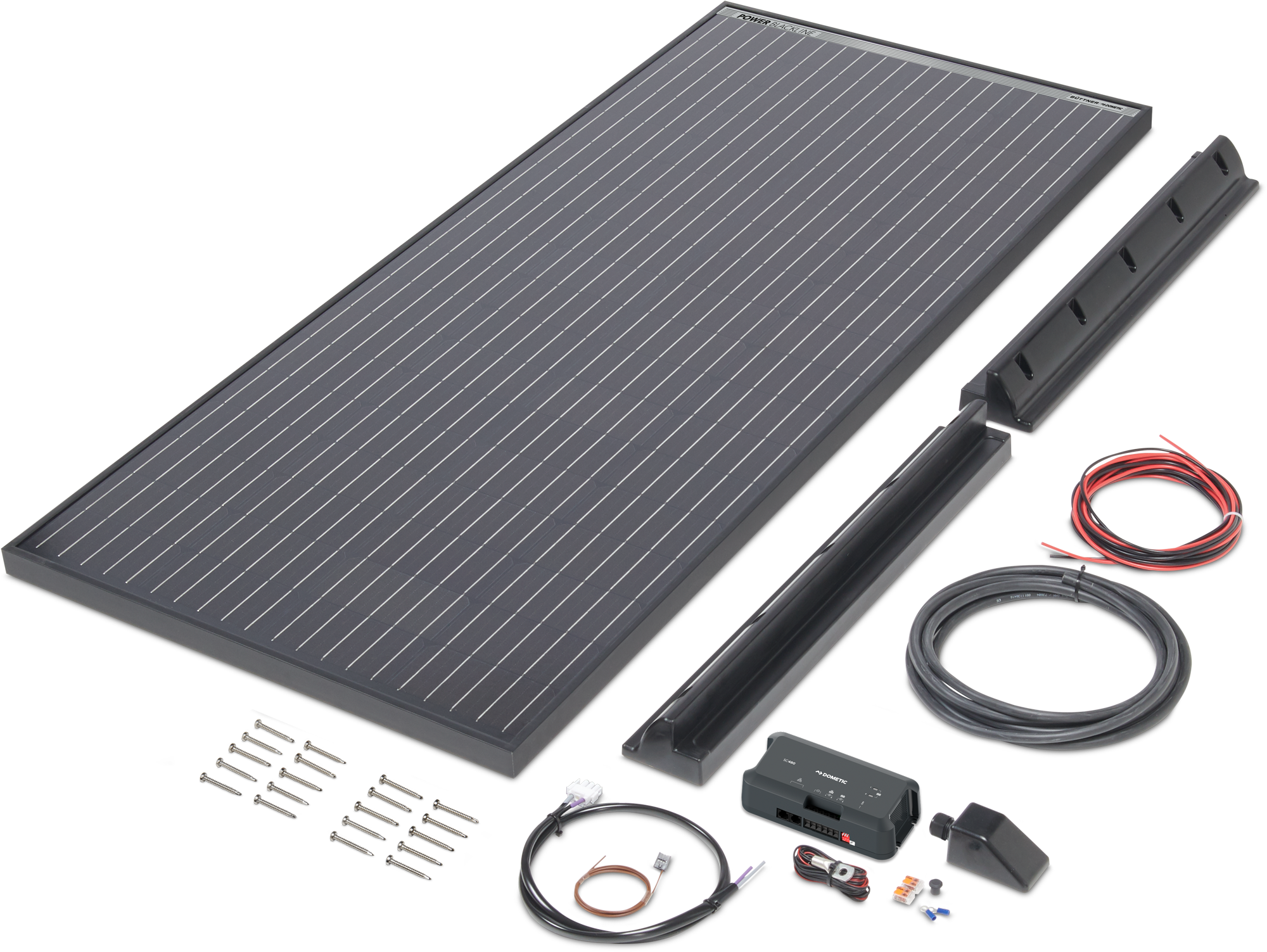 Büttner Elektronik Solar-Komplettanlage Power Blackline Solar Kit MT 200 / 1 x 200 W - Solar-Komplettsets von Büttner Dometic