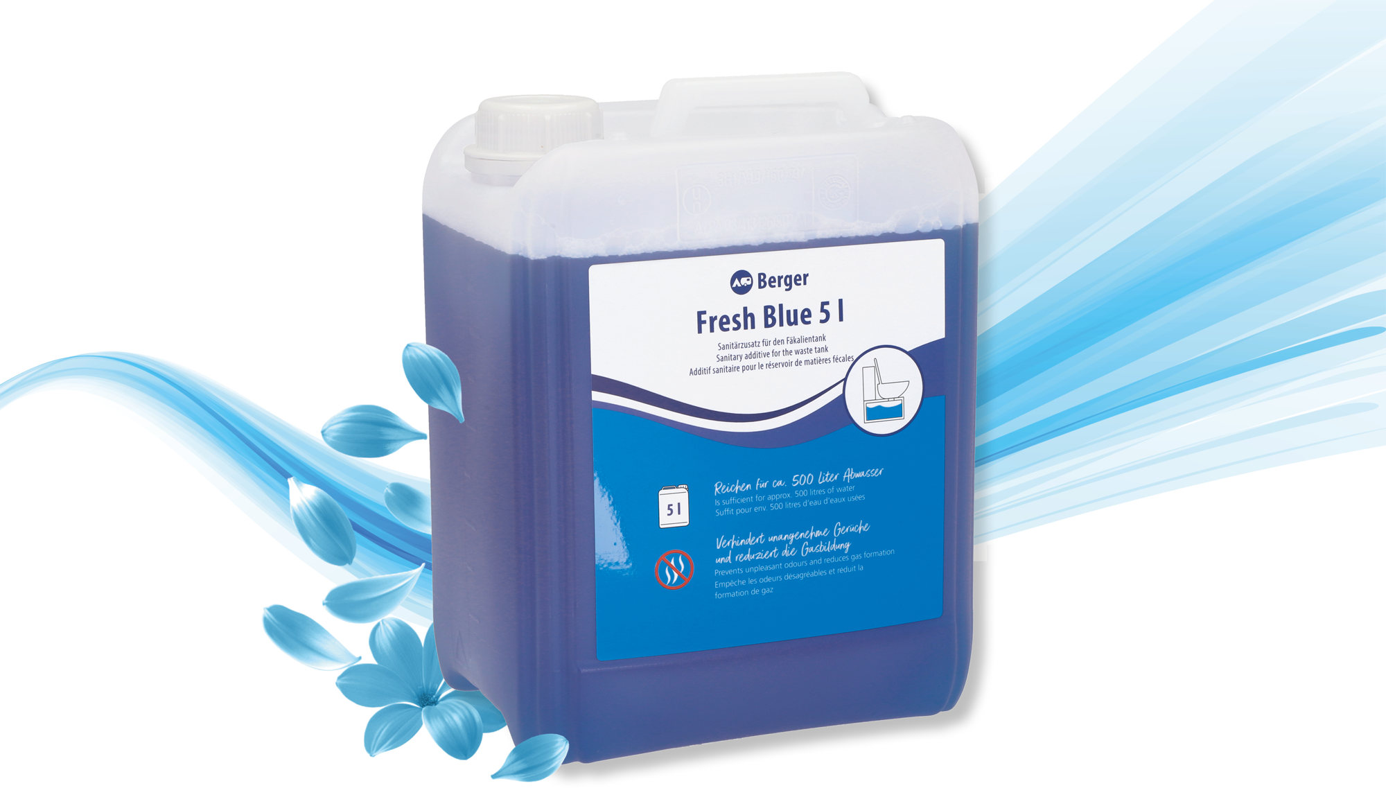 Berger Fresh Blue Fäkalientankzusatz 5 Liter - Sanitärzusätze & -flüssigkeiten