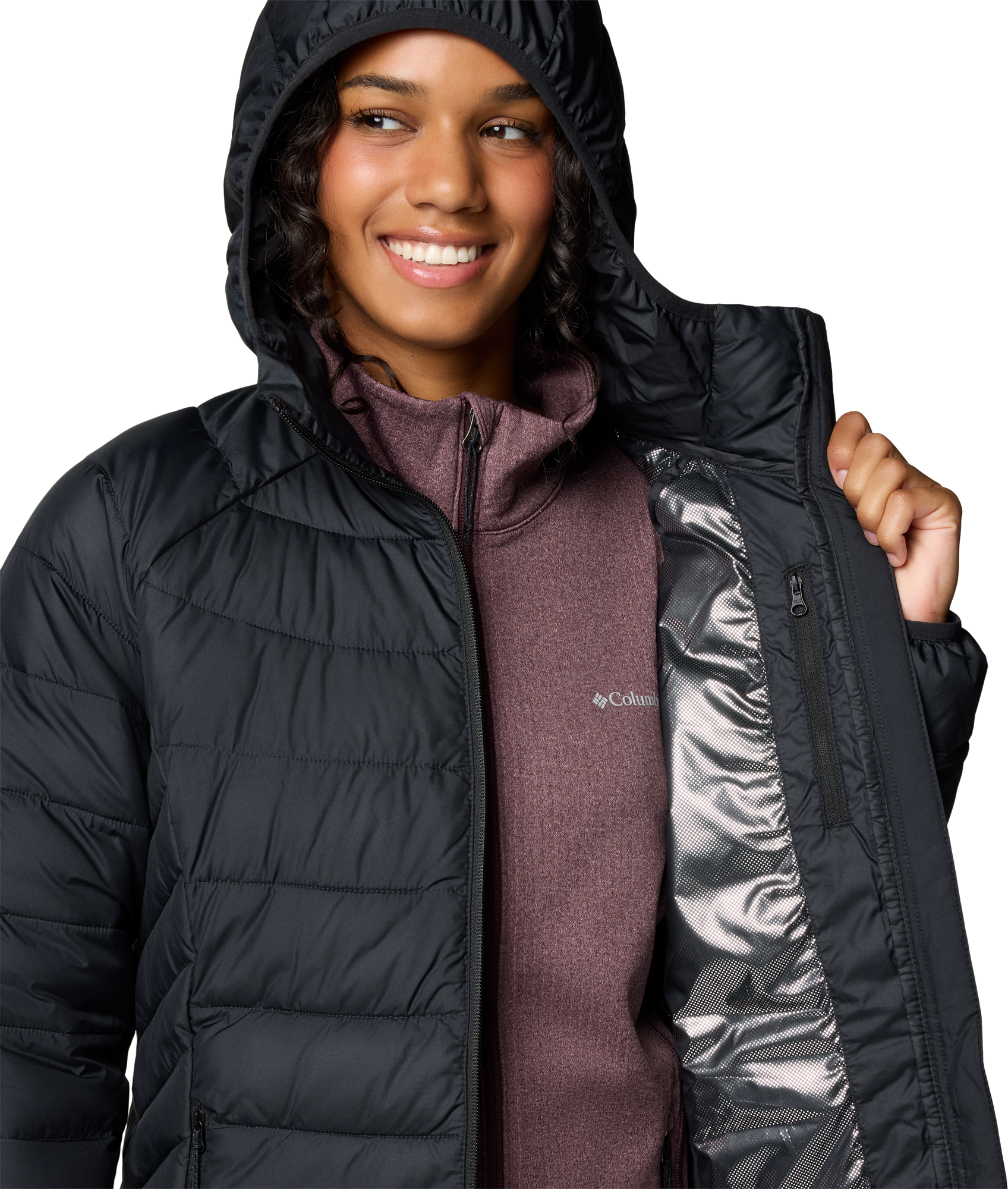 Columbia Powder Lite II Mid Damenjacke schwarz XL - Damenjacken