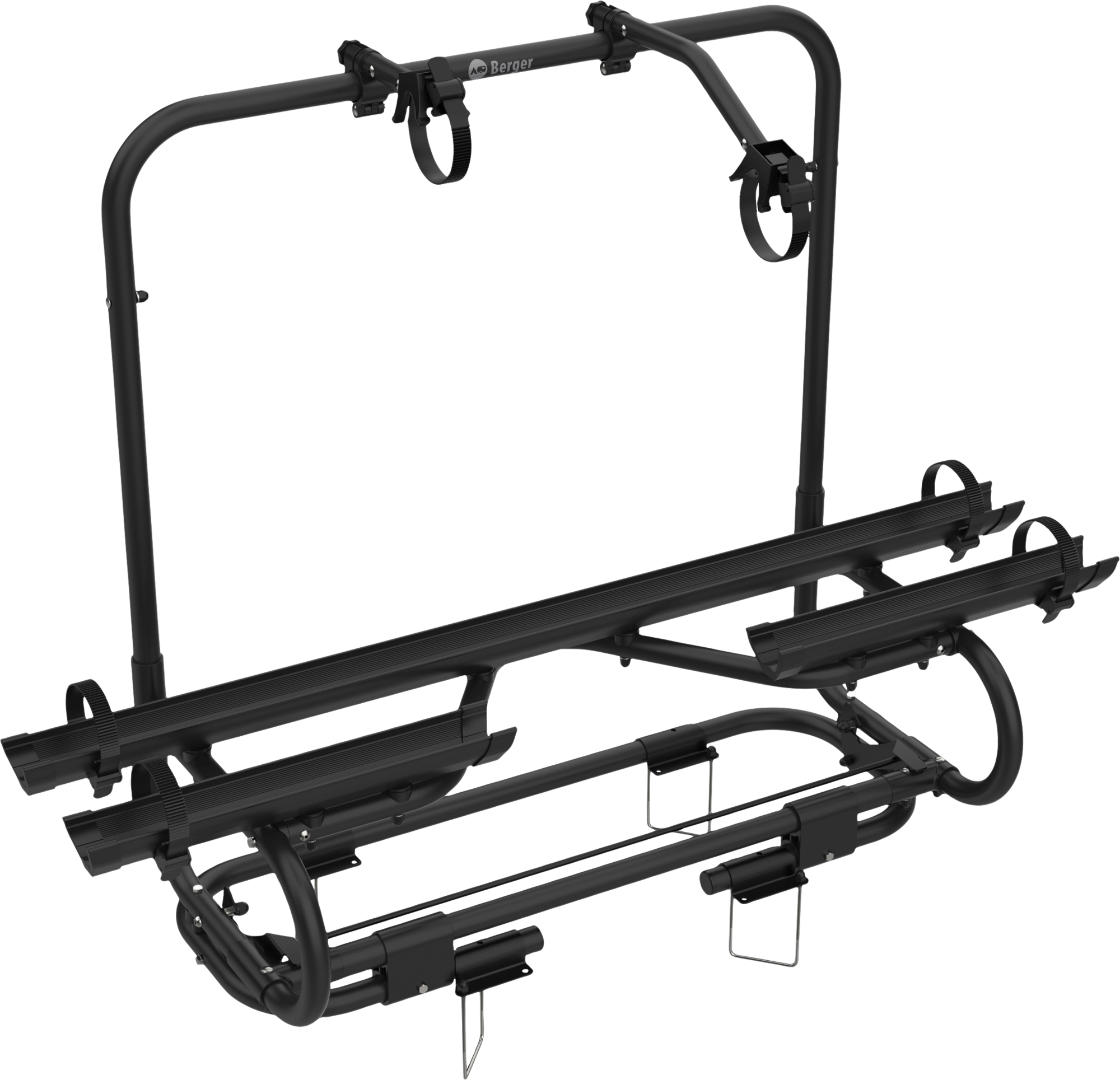 Berger Premium 2 XL Deichsel Fahrradträger schwarz für 2 Fahrräder E-Bike geeignet
