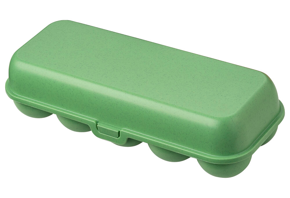 Koziol Eggs to go Eierbox für 10 Eier nature leaf - Lebensmittelbehälter / Vorratsdosen