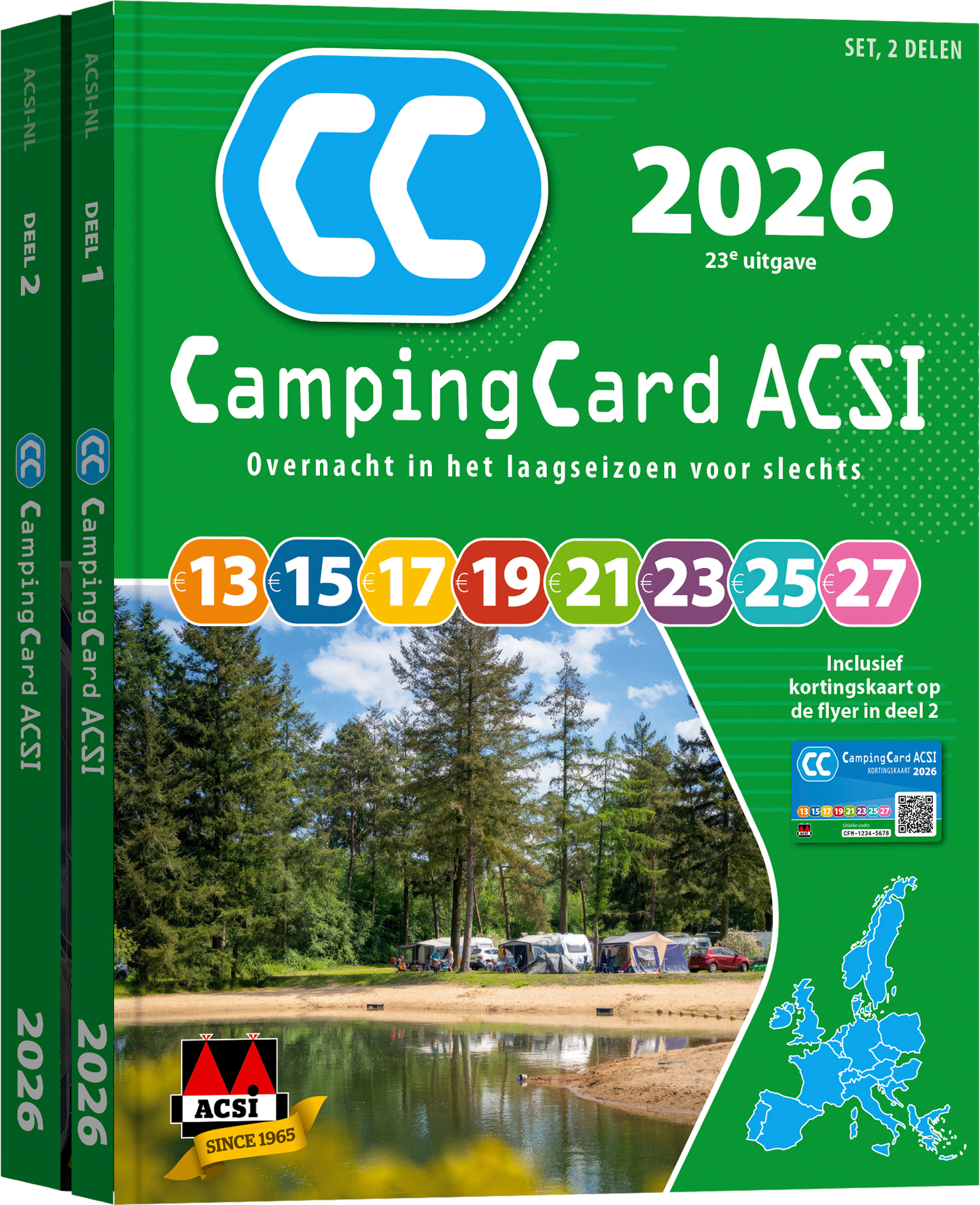 ACSI Campingführer 2026 mit CampingCard Ermäßigungskarte niederländisch - Campingführer