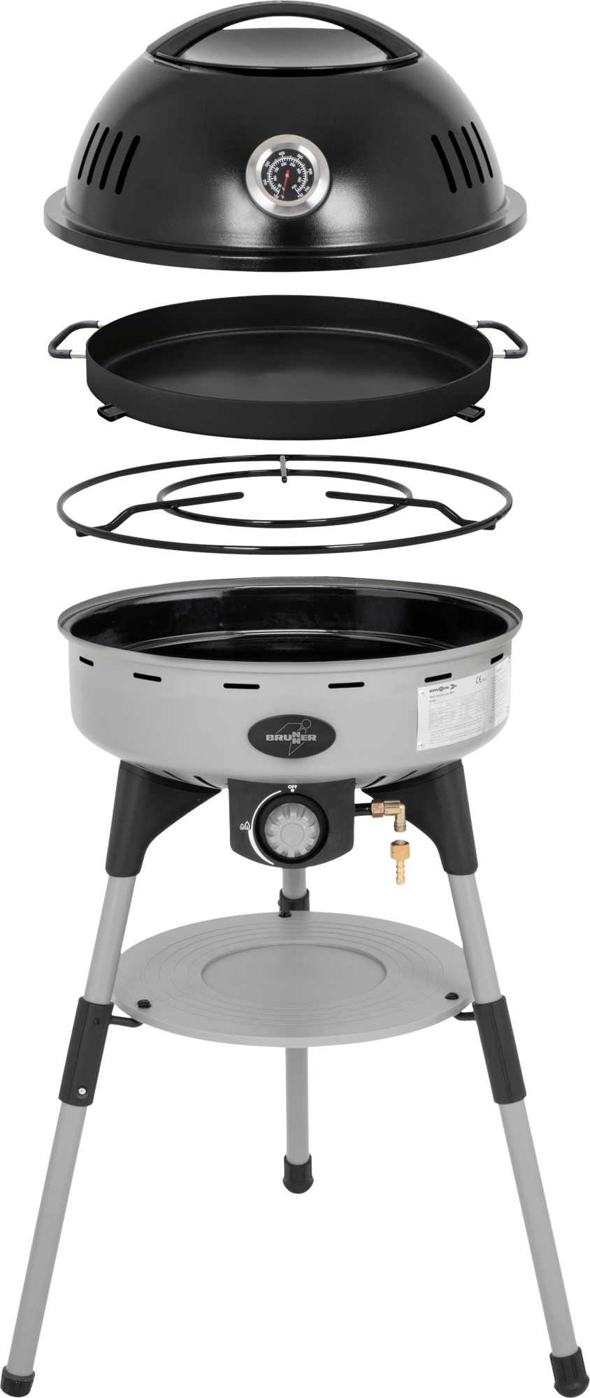 Brunner Devil BBQruiser HT Roundpan Gasgrill