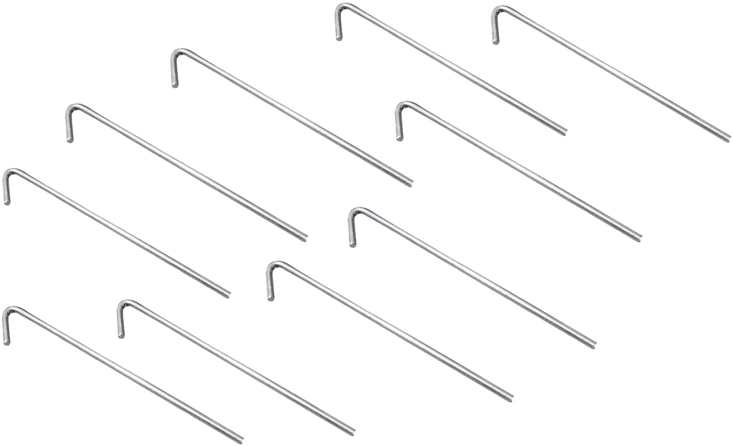 High Peak Stahl Erdnagel 10er Pack 180 x 5 mm silber - Zeltheringe & Abspannmaterial