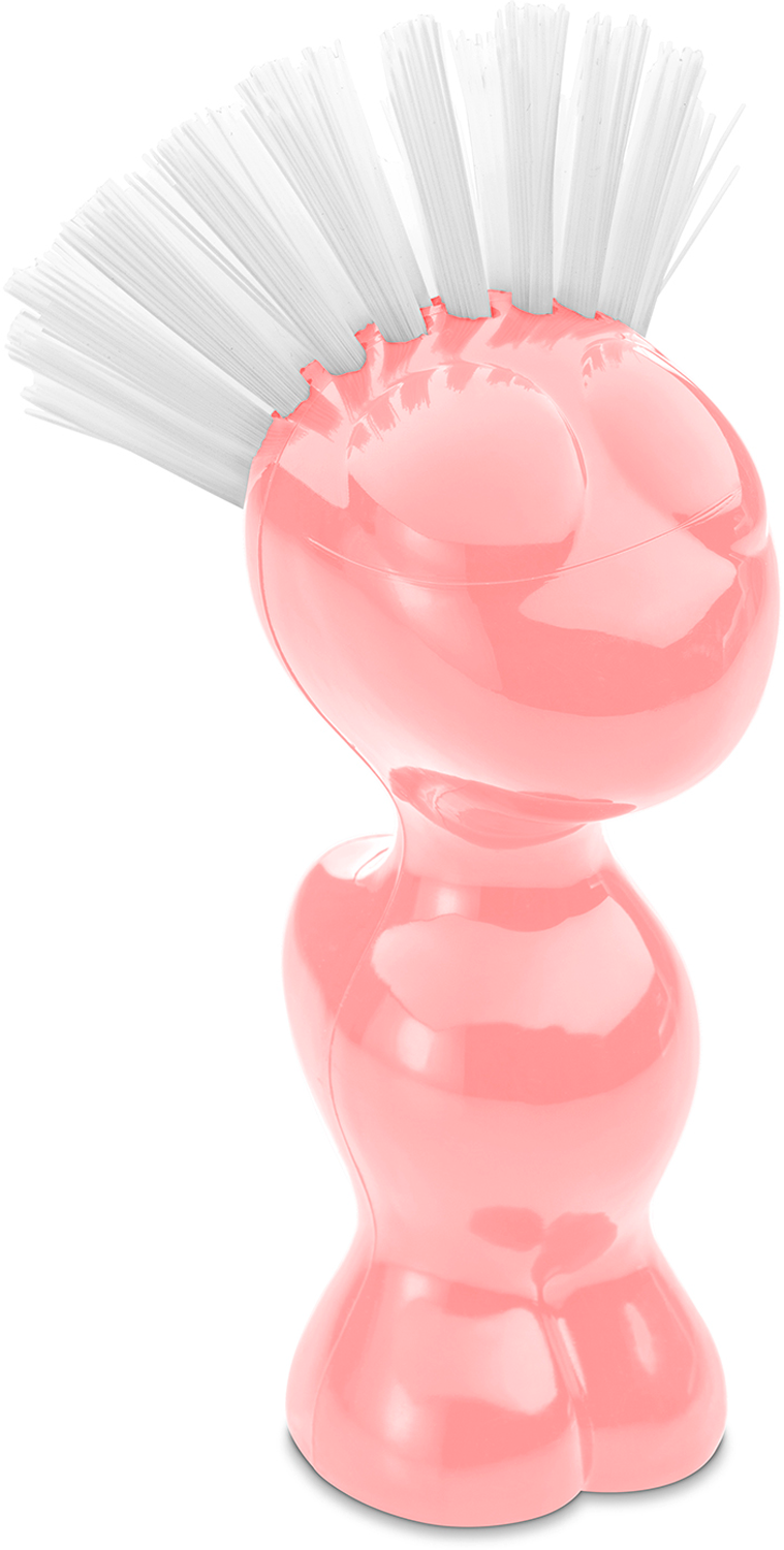 Koziol Tweetie Gemüsebürste aus biozirkulärem Kunststoff 12,9 cm sweet pink - Sonstiges Küchenzubehör