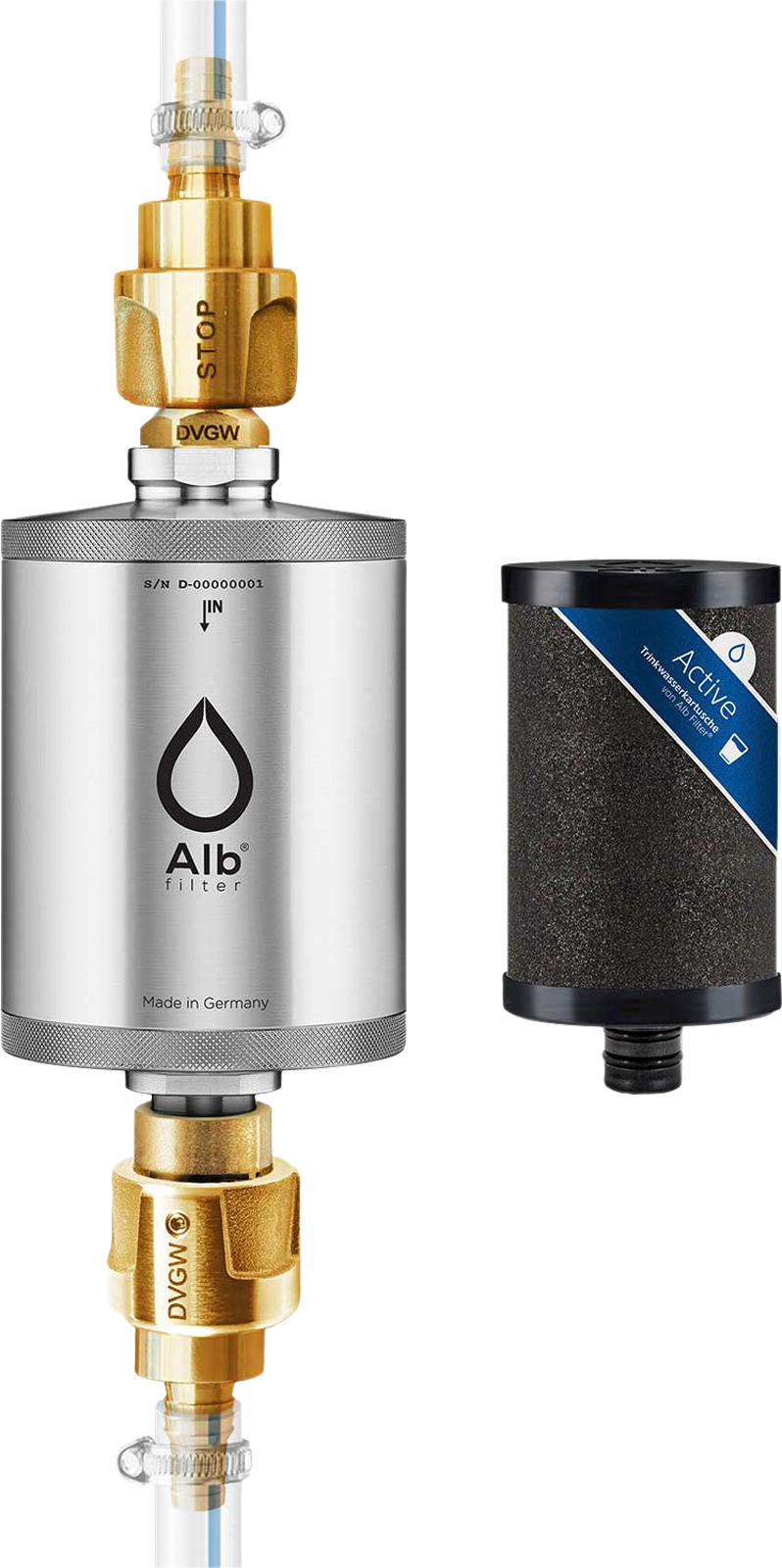Alb Filter® TRAVEL Active Trinkwasserfilter - Festeinbau Edelstahl Natur