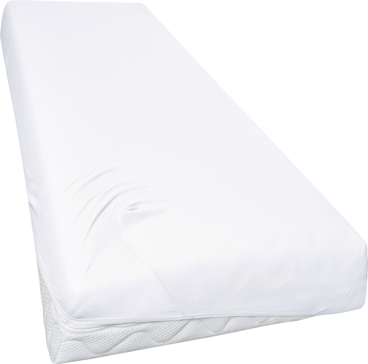 Primera Travel Mako-Feinjersey Spannbetttuch für Campingmatratzen aus Baumwolle weiß Center Piece - Spannbetttücher & Bettwäsche von Hahn