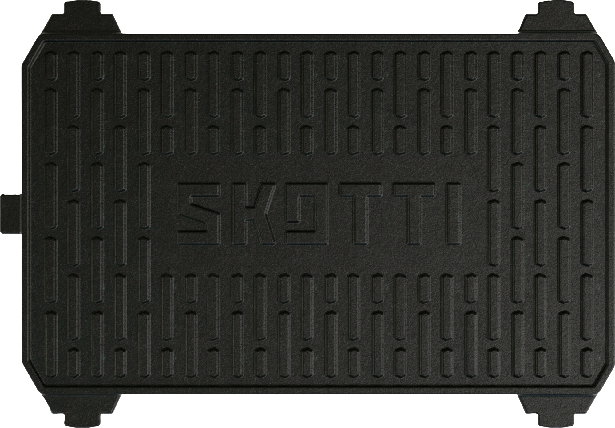 SKOTTI Grillplatte Kast aus Gusseisen 2 in 1 Plancha und
