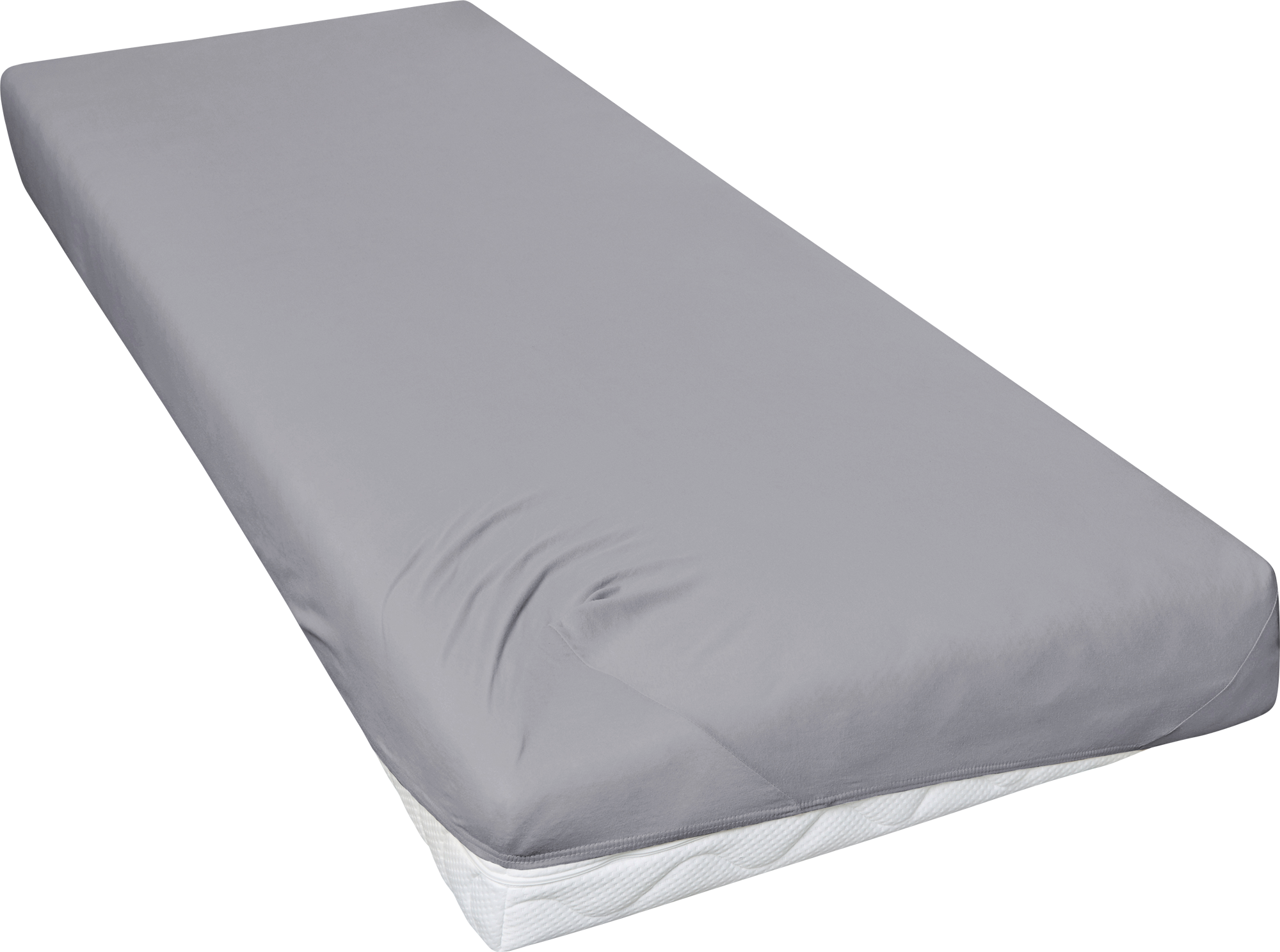 Primera Travel Mako-Feinjersey Spannbetttuch für Campingmatratzen aus Baumwolle Granit Single Bed - Spannbetttücher & Bettwäsche von Hahn