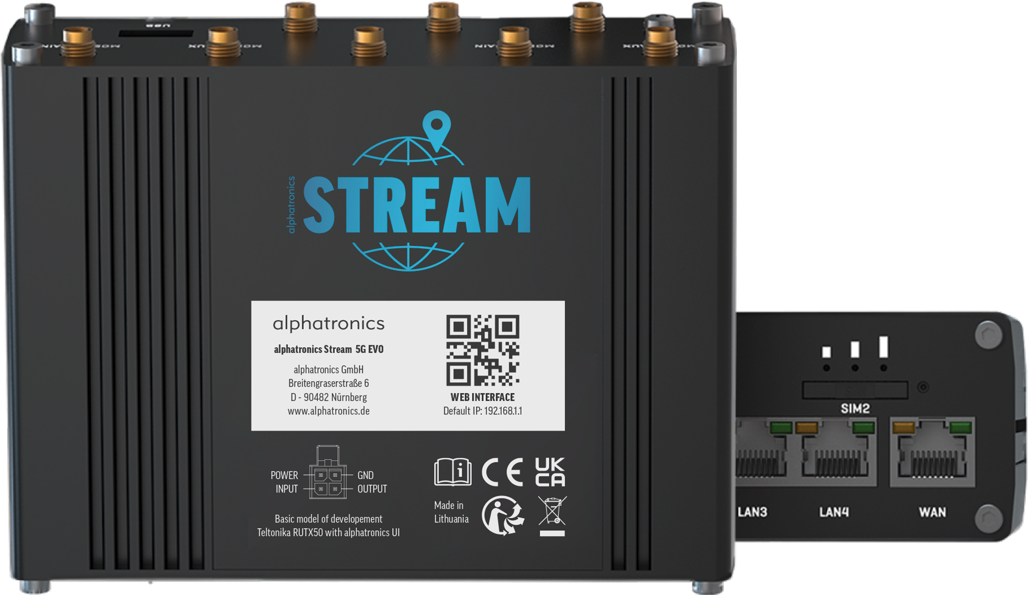alphatronics Stream 5G Evo Router Set mit Außenantenne und
