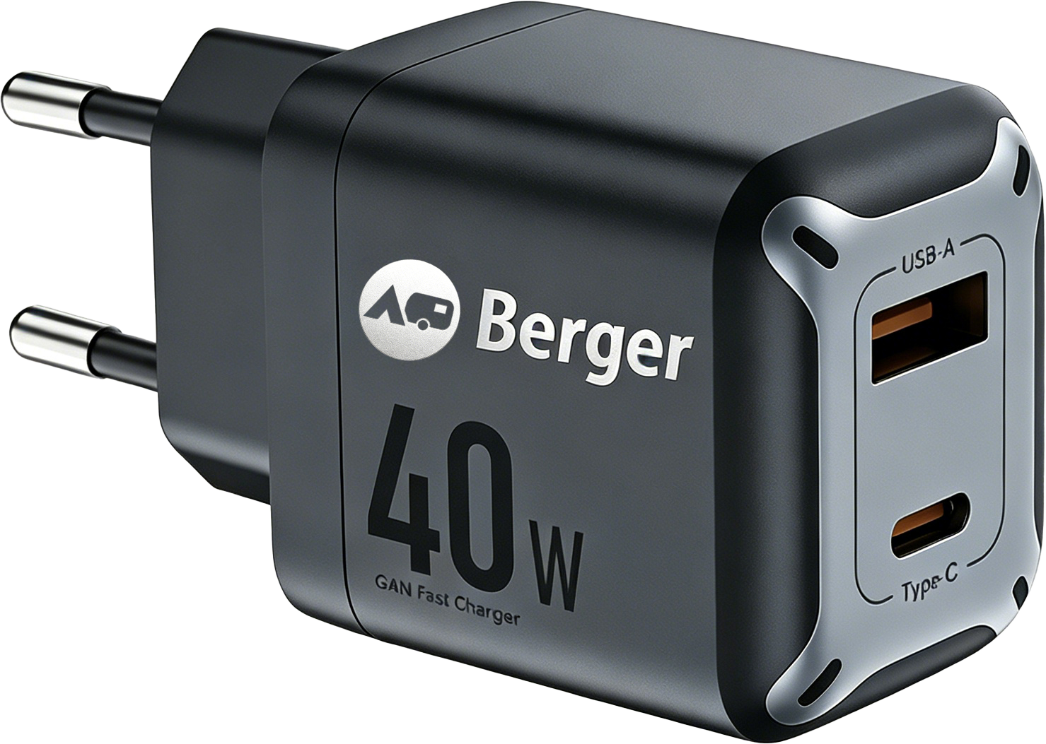 Berger GoCharge GaN Ladegerät USB-A und USB-C 40 W - Batterie-Ladegeräte