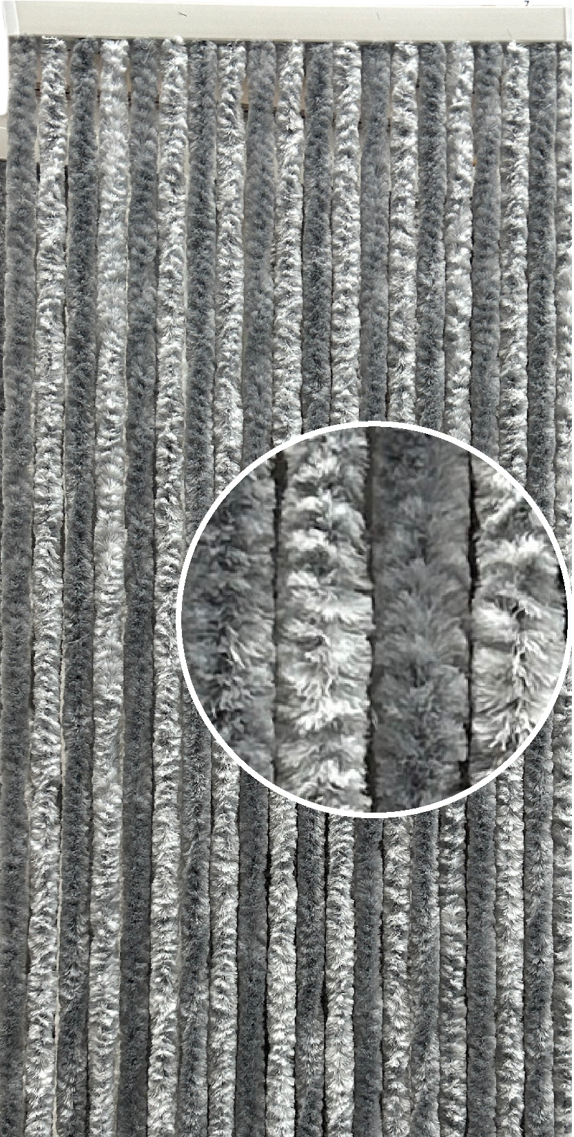Chenille Flauschvorhang grey/greymix 185 x 56 cm - Türvorhänge & Fliegengitter von Arisol