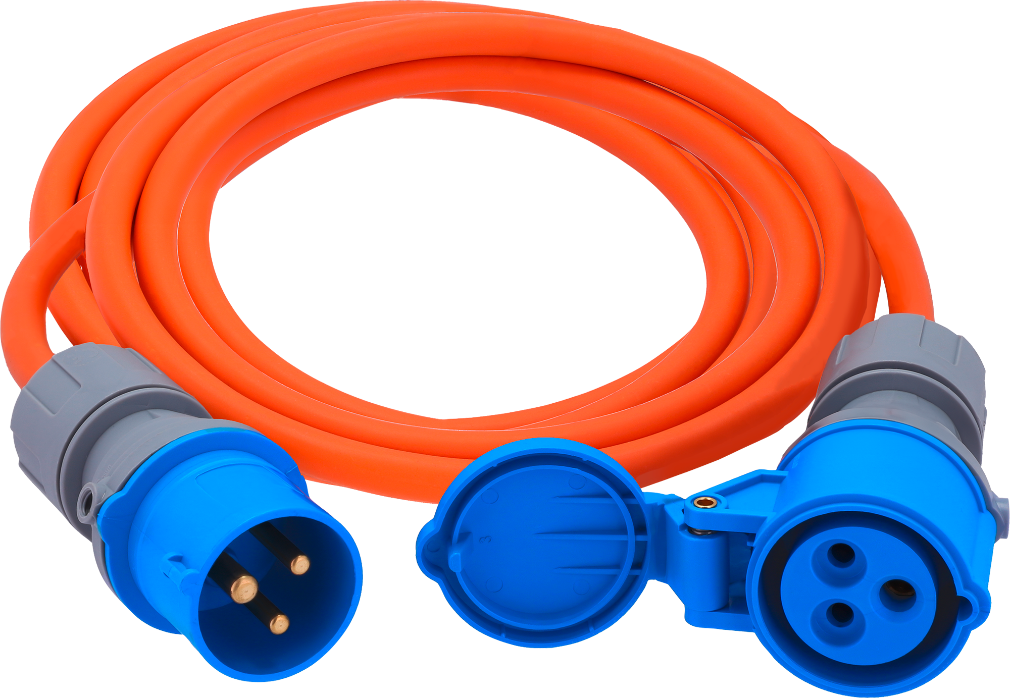 Berger Ultimate CEE-Verlängerungsleitung CEE-Stecker und CEE-Kupplung 10 m Orange - CEE-Kabel