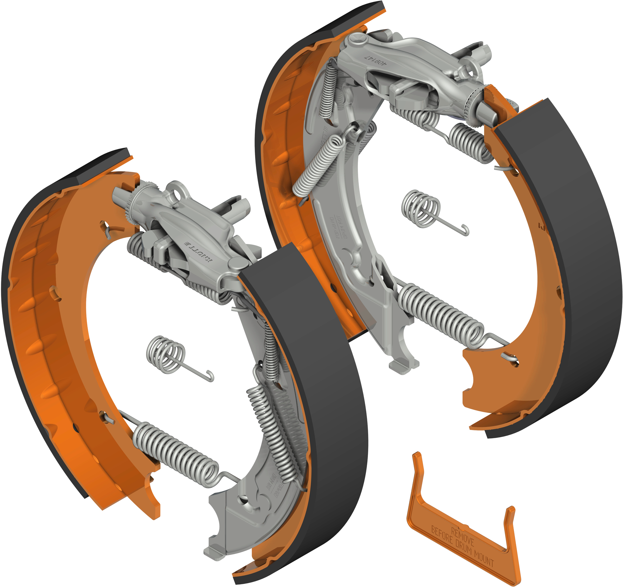 Knott Bremsbacken Set für die Bremsentypen 25-2025 und 20-2425/1 automatische Nachstellung passend für 25-2025 - sonstiges Zubehör von Knott GmbH