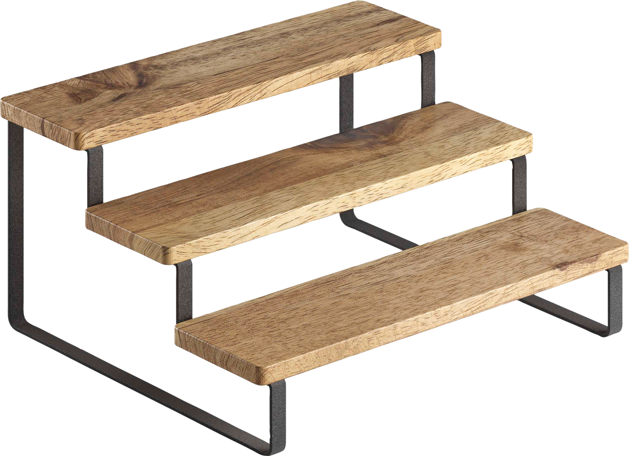 Metaltex York LAVA Gewürzregal 3 Stufen Treppen Design aus Akazienholz 27 x 23 x 13