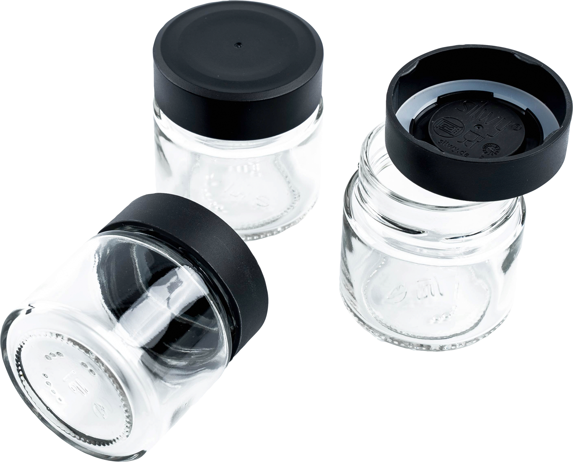 Silwy Feinkost-Magnetgläser BLACK & CLASSY 125
