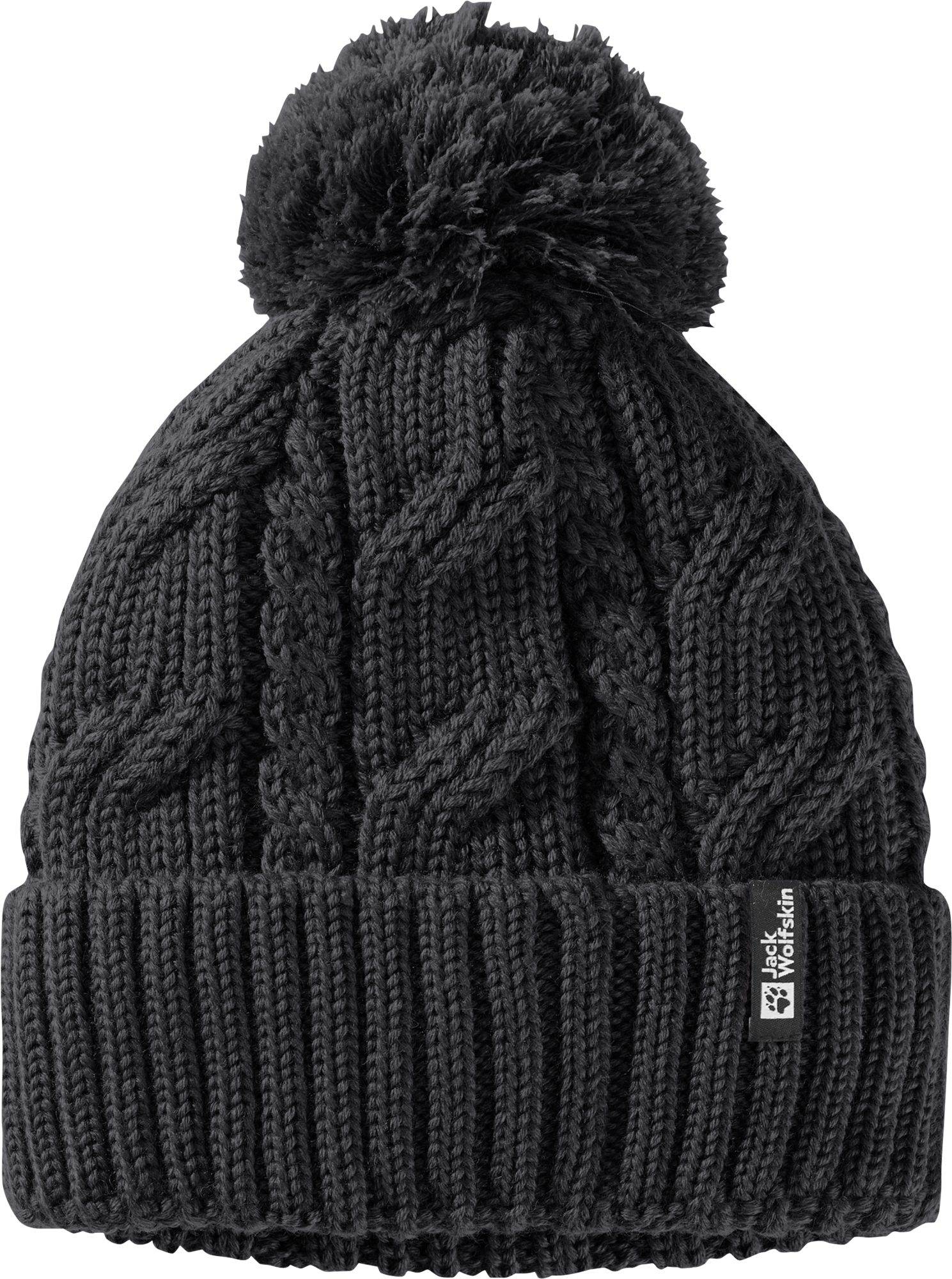 Jack Wolfskin Pompom Beanie Mütze schwarz - Hüte & Mützen