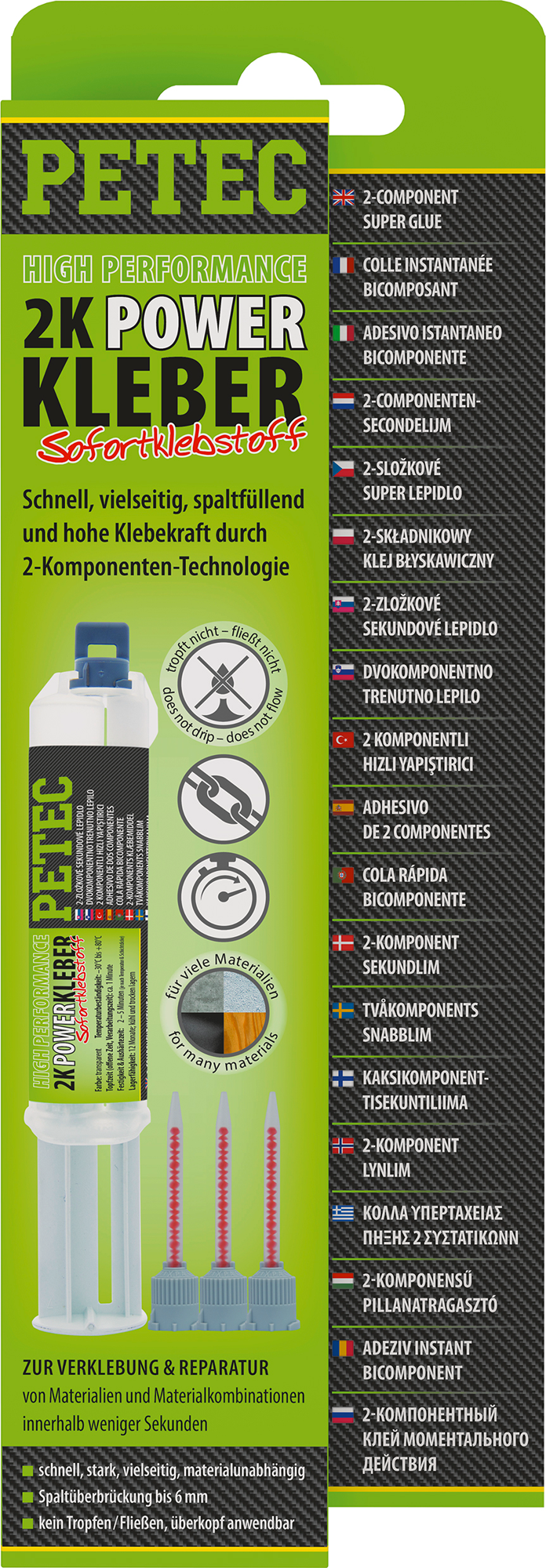 Petec 2K Power Kleber high performance Doppelspritze 11