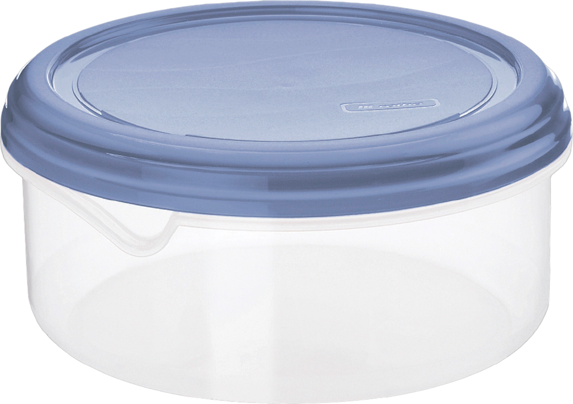 Rotho Kühlschrankdose rund / flach Rondo 1,25 Liter horizon blue