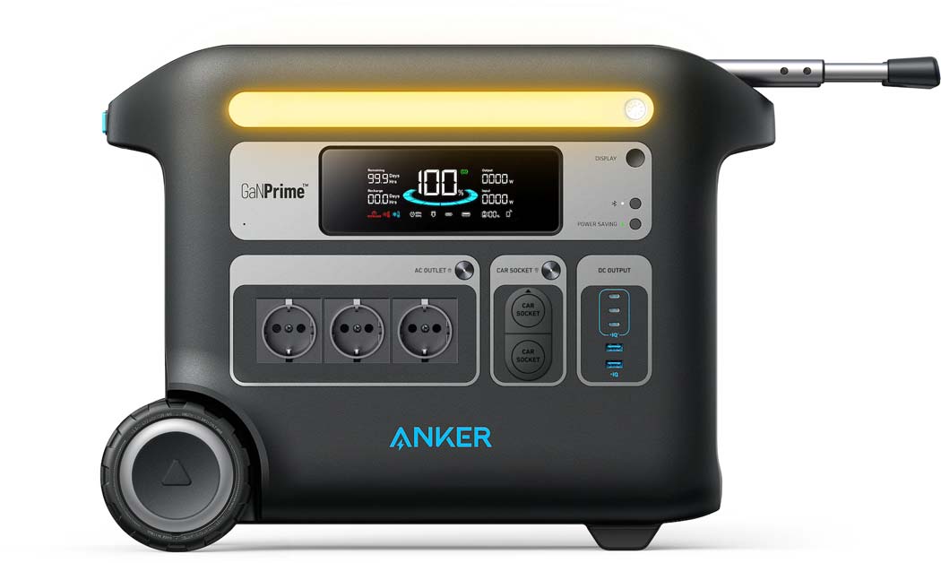 Anker SOLIX F2000 Portable Power Station tragbar 2048 Wh 2400