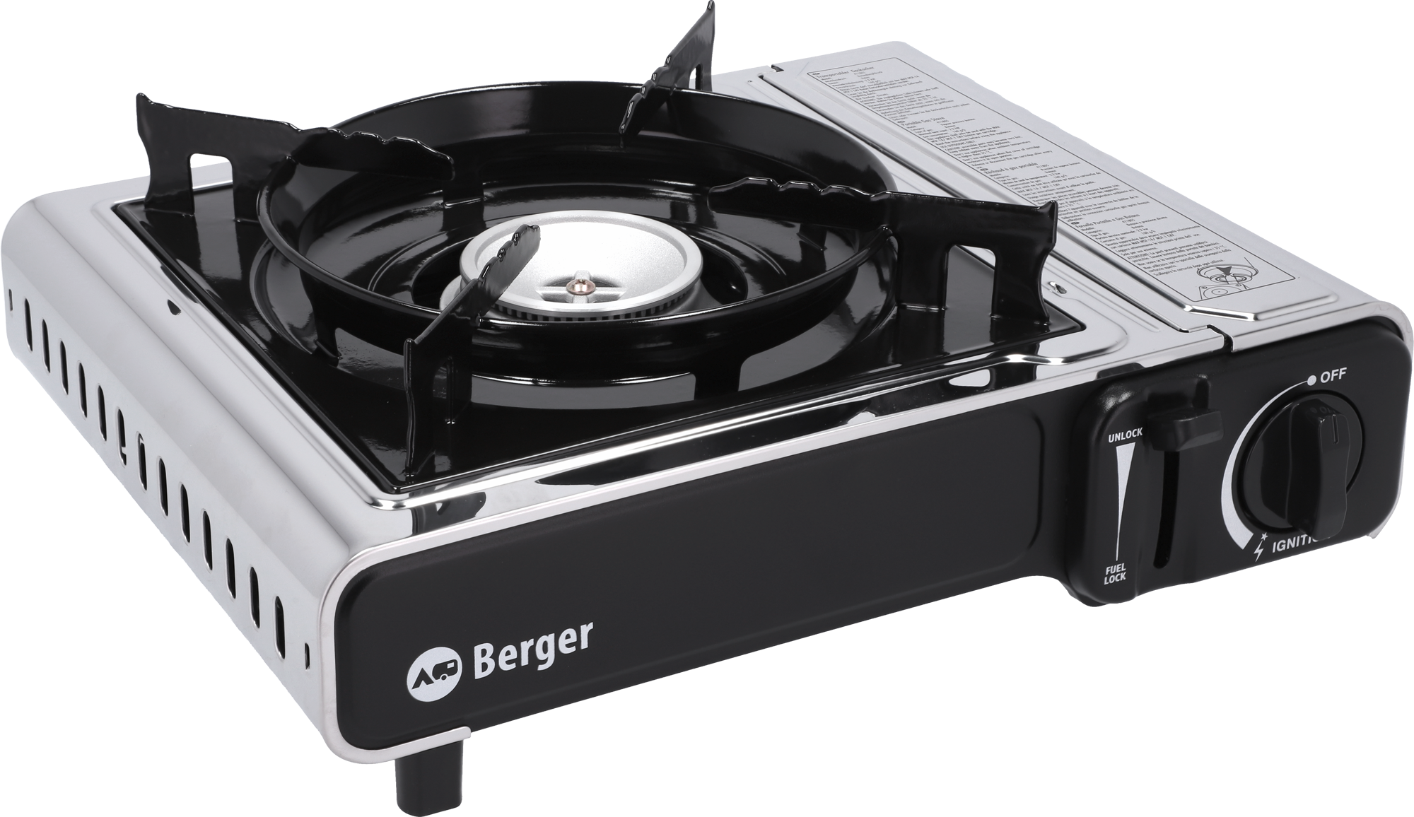 Berger Stromboli Kartuschenkocher mit Koffer 2.200 W