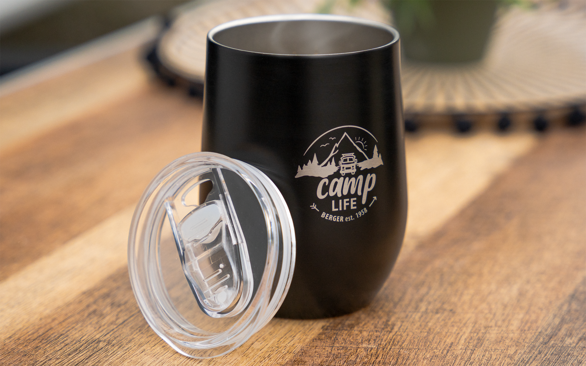 Camplife Edelstahl Thermo-Trinkbecher mit Deckel 360 ml