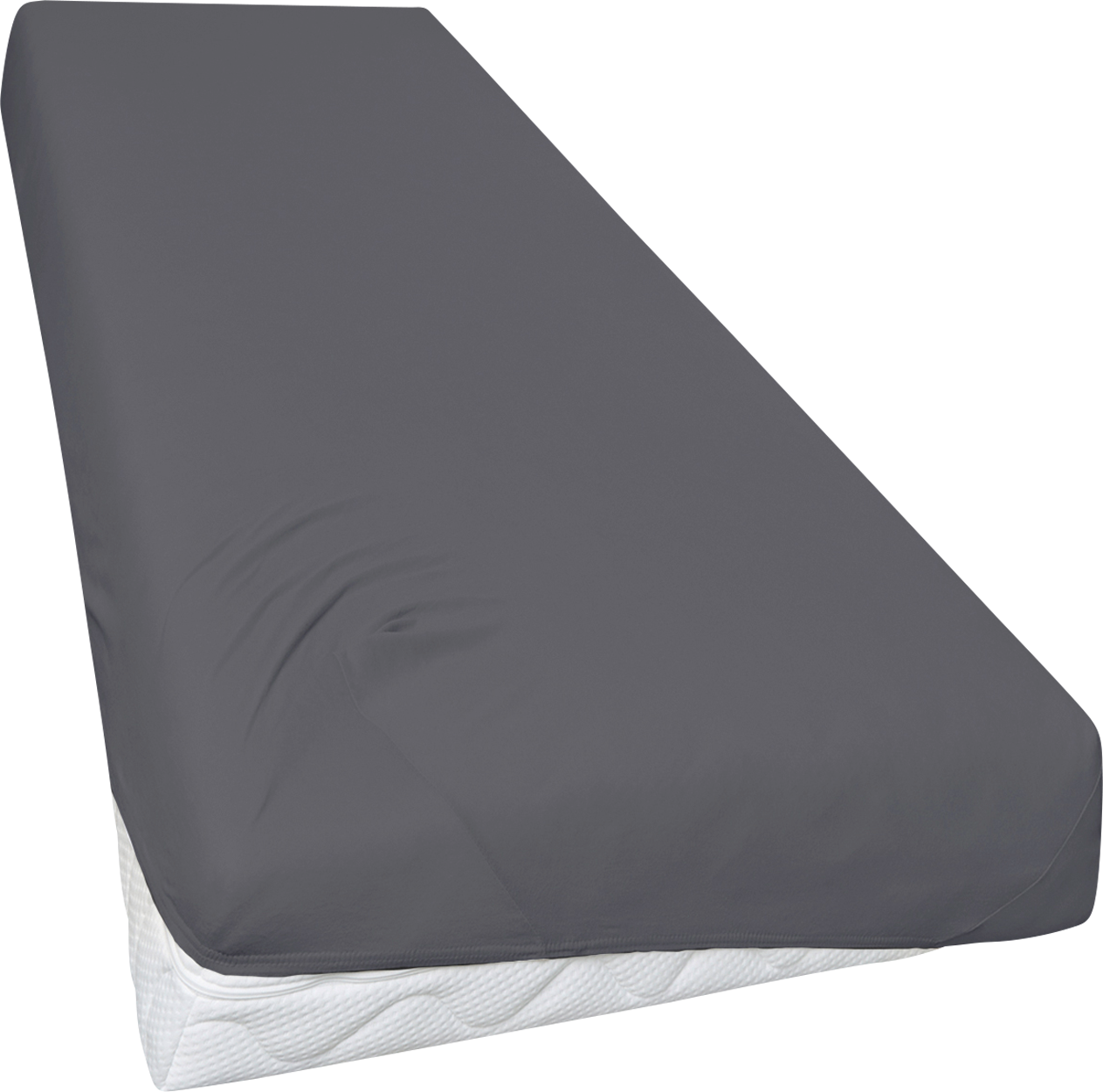Primera Travel Mako-Feinjersey Spannbetttuch für Campingmatratzen aus Baumwolle anthrazit Center Piece - Spannbetttücher & Bettwäsche von Hahn