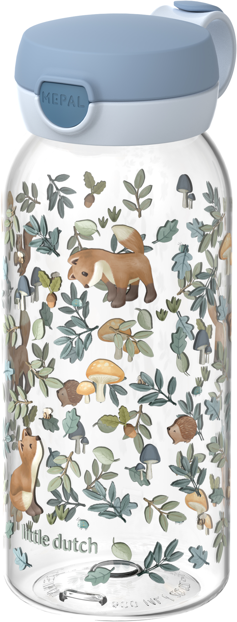 Mepal Campus Kinder-Trinkflasche mit Klappdeckel auslaufsicher 600 ml Forest Friends - Trinkflaschen