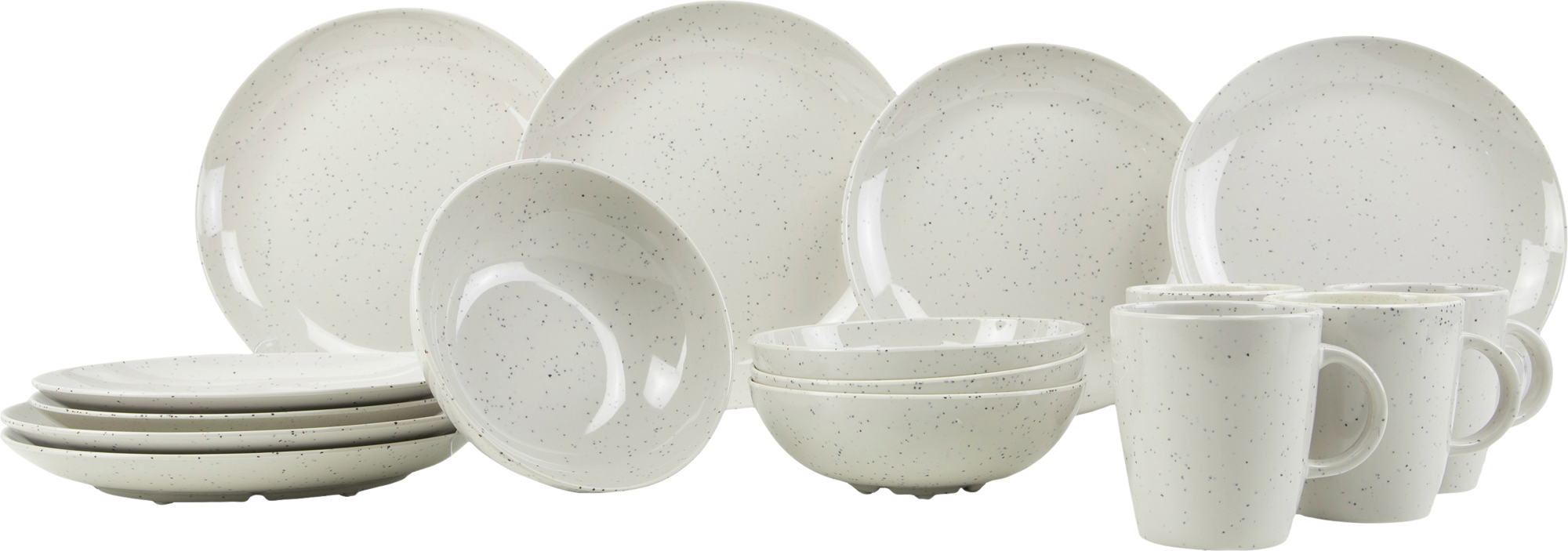 Gimex Solid Line Geschirr-Set 16-tlg. granite beige für 4