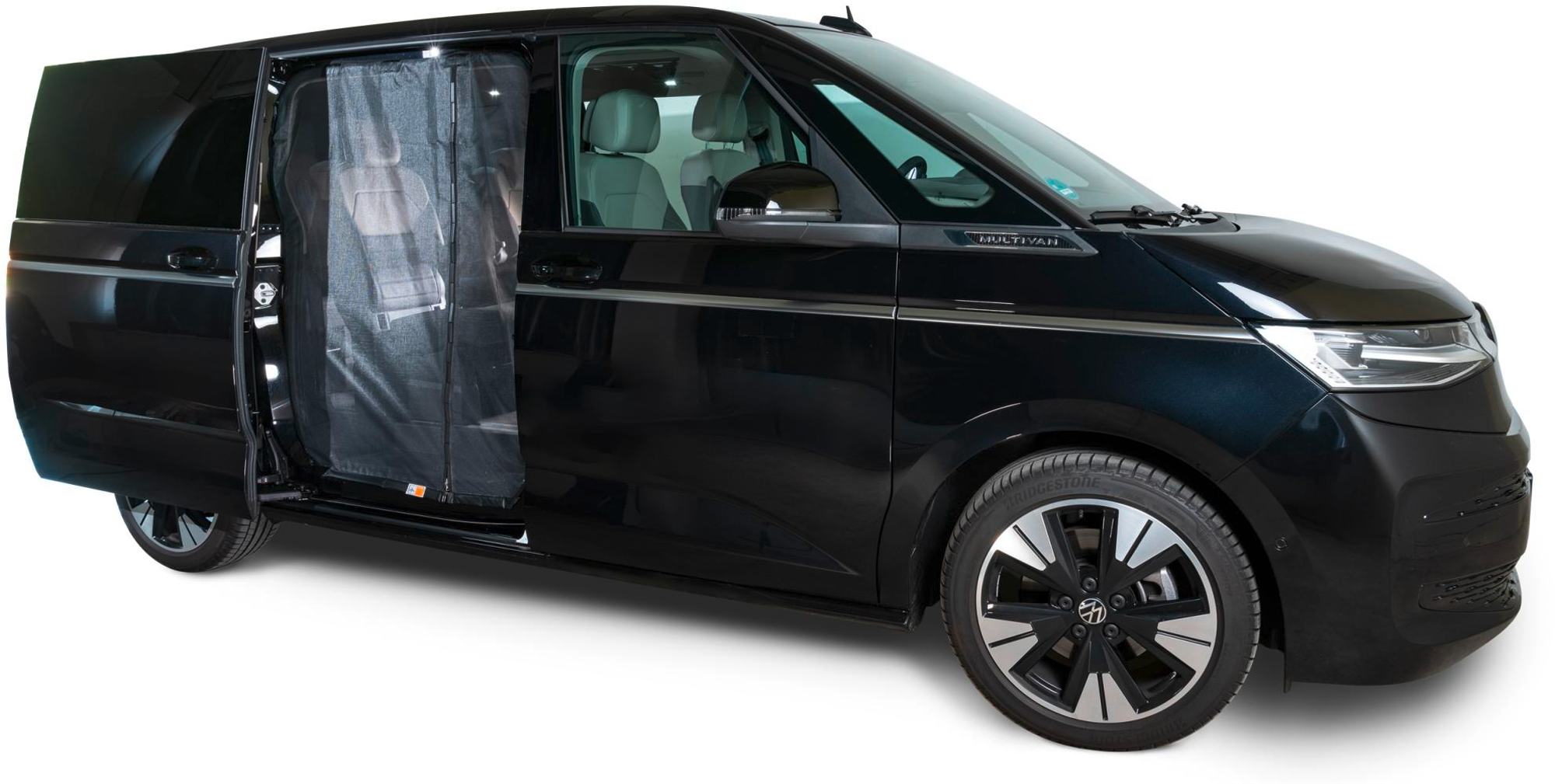 Mayr Van Schiebetürenmoskitonetz mit Magnetreißverschluss geeignet für VW T7 mit Maschenweite Fine-mesh für