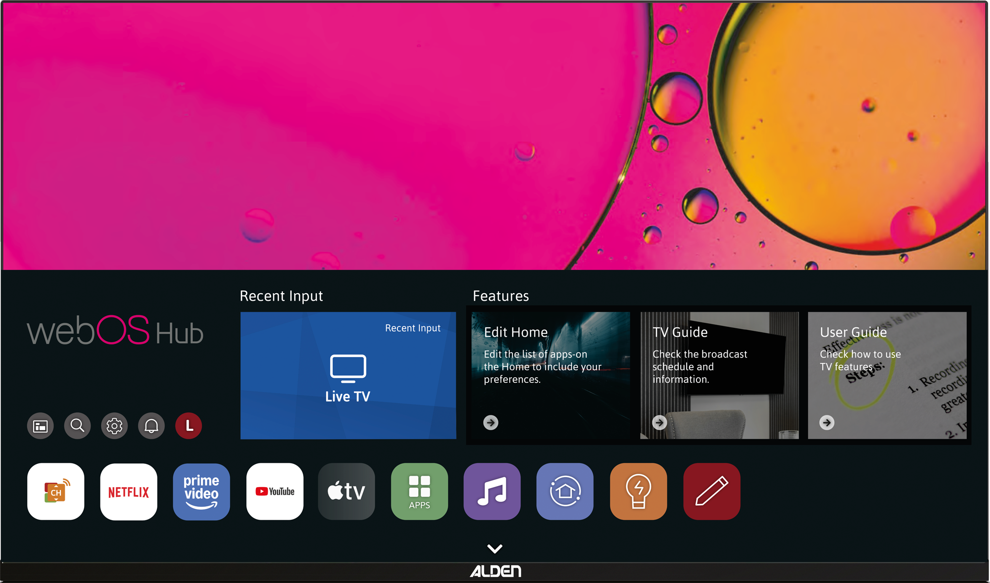 Alden Smartwide LED-TV Smart-TV mit WebOS / WLAN / Bluetooth