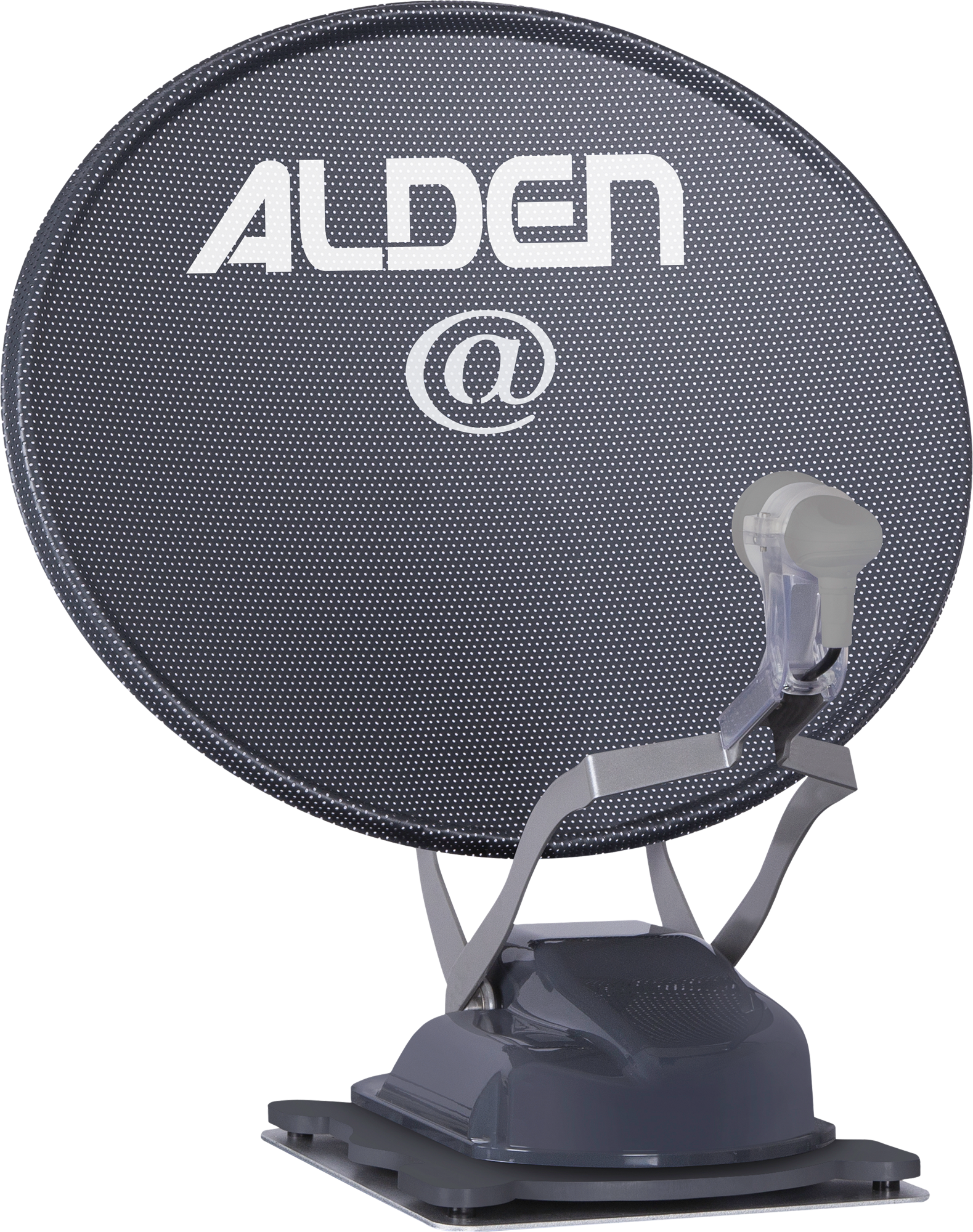 Alden Onelight@ 60 HD EVO vollautomatische Satellitenanlage Platinium inklusive LTE Antenne und A.I.O. Smart TV mit integrierter Antennensteuerung  24 Zoll